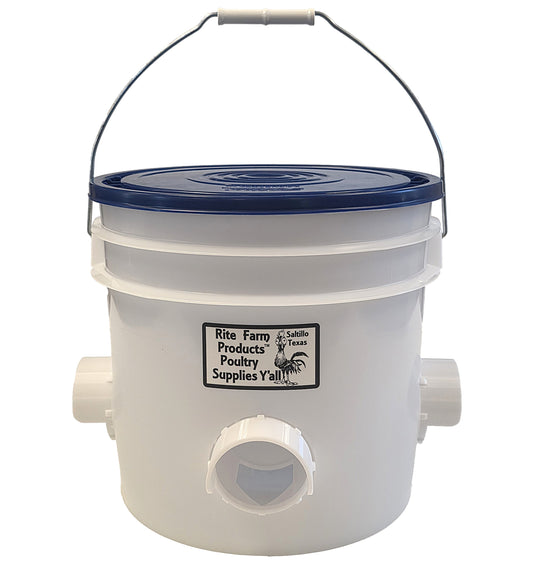 Made In the USA 22 Pound Capacity Automatic Chicken Feeder 4 Port Poultry Feeder