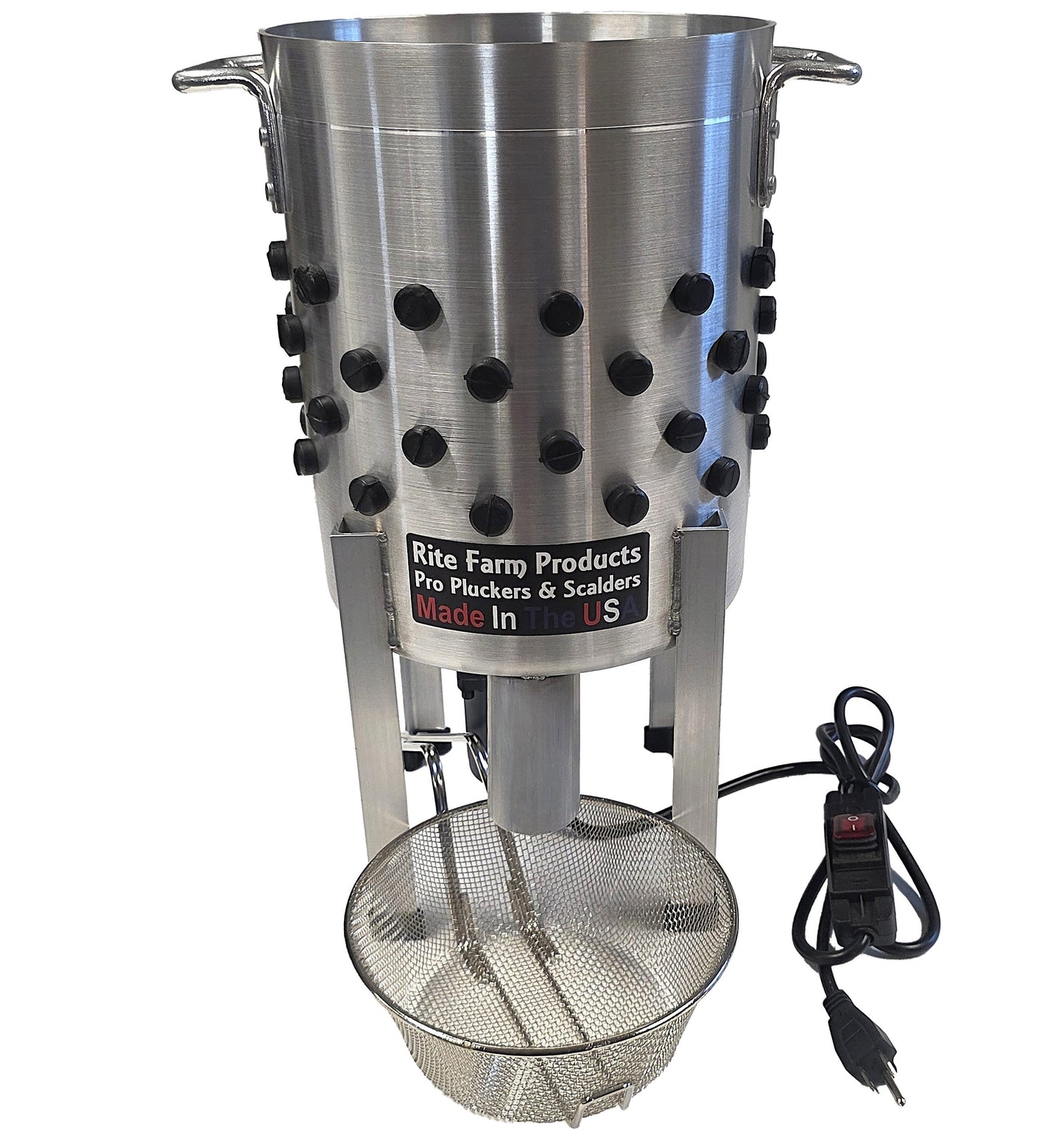 COMBO Rite Farm Products Pro USA Quail Plucker & 4 Gallon 120 Volt, 1,000-Watt Quail Scalder