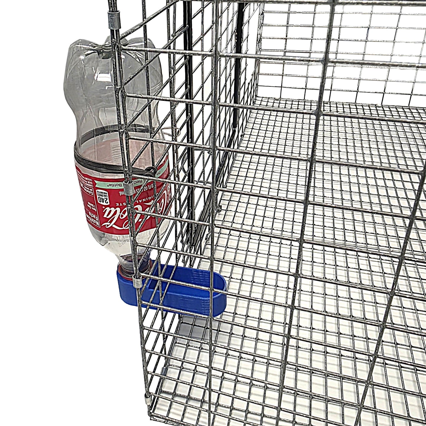 Soda Pop Water Bottle Bird Drinker Cups & Mounting Bands with Clasp Made in Texas USA