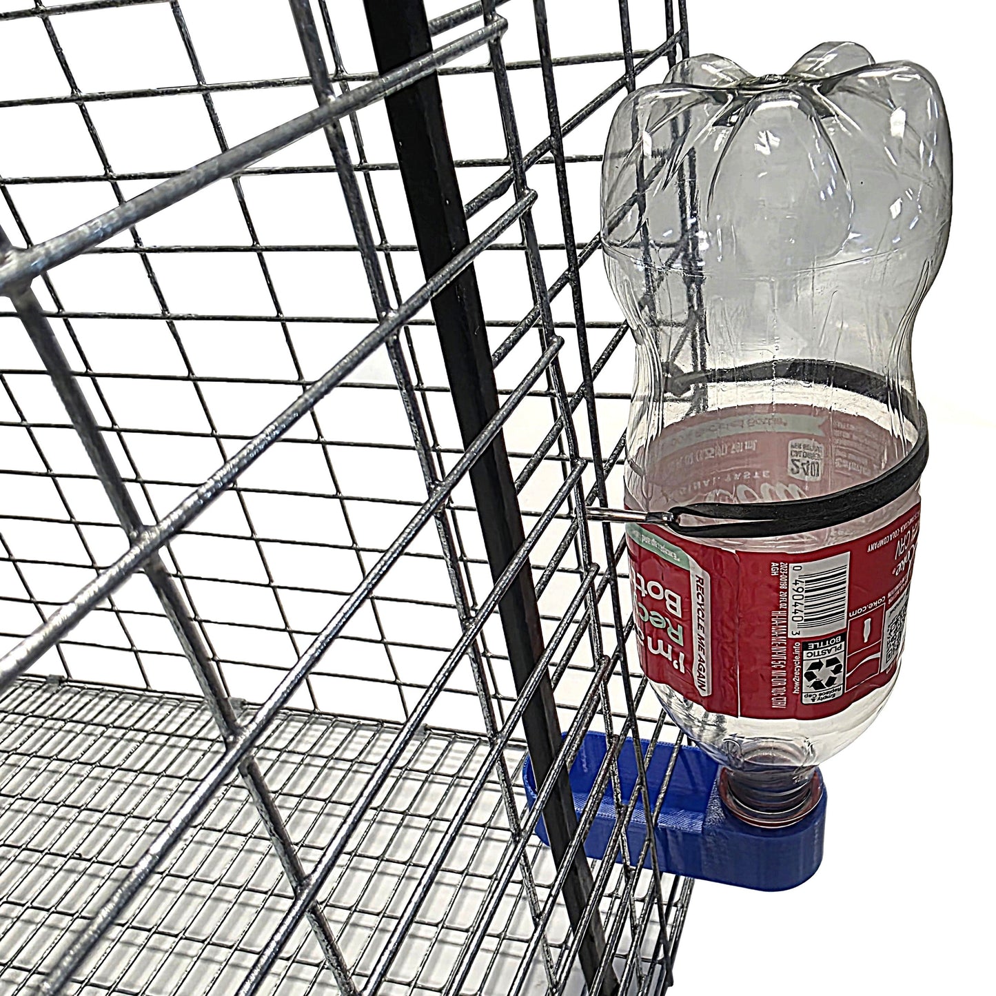 Soda Pop Water Bottle Bird Drinker Cups & Mounting Bands with Clasp Made in Texas USA