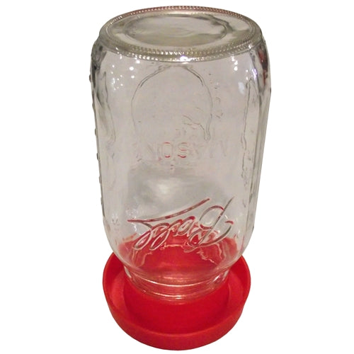 Rite Farm Products Quail & Bantam Chick Safety Waterer Base & Quart Jar