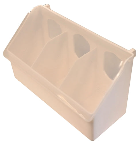 Plastic 3 Hole Quail, Pigeon, Dove, Bird Feeder Outside Of Cage Fill