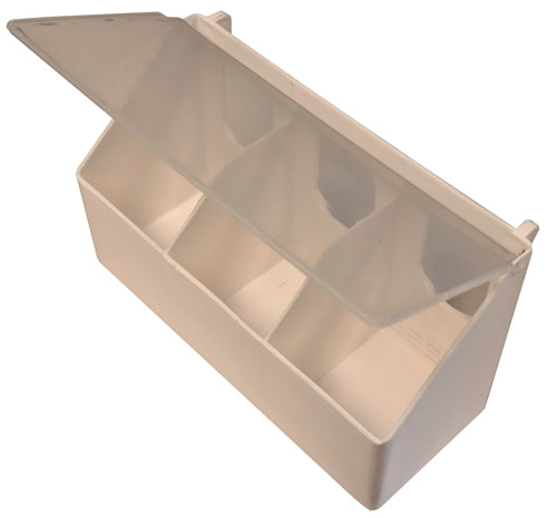 Plastic 3 Hole Quail, Pigeon, Dove, Bird Feeder Outside Of Cage Fill