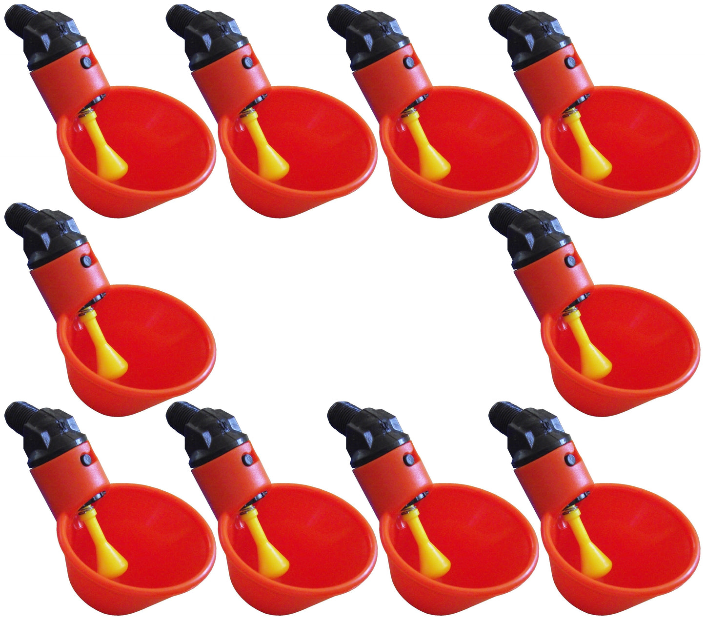 Orange Automatic Cup Style Poultry Chicken Drinkers