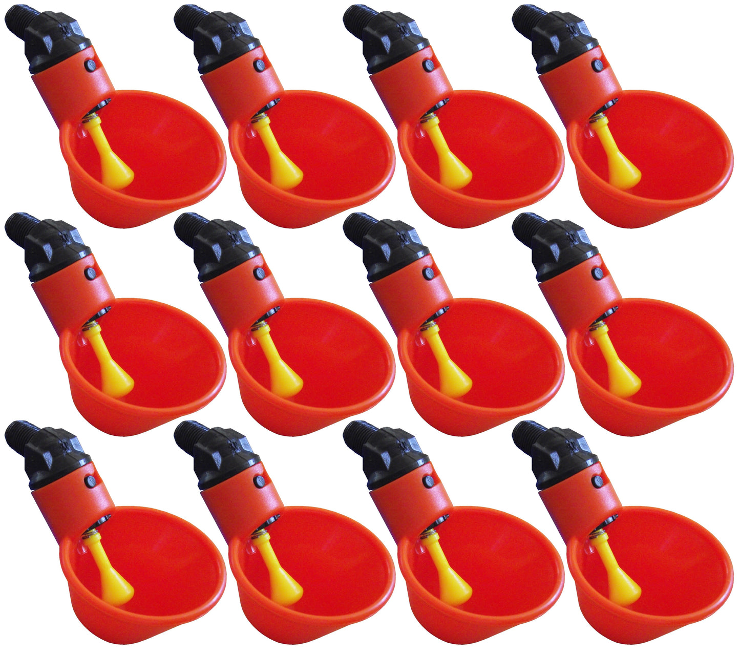 Orange Automatic Cup Style Poultry Chicken Drinkers